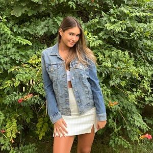 NWT Lucky Brand Denim Jacket with FREE Free People Bralette!!